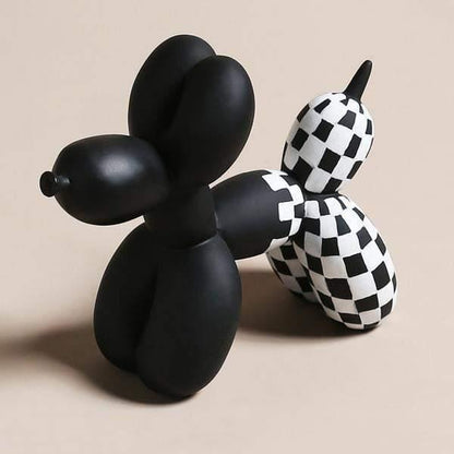 Checkered Balloon Animal Dogs