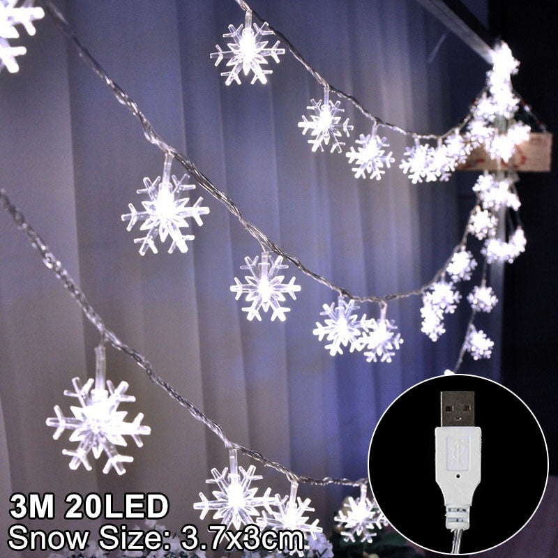 Snowflake LED Light Christmas Decorations For Home
