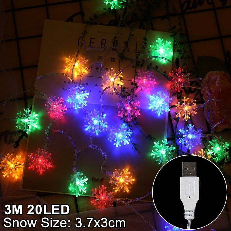 Snowflake LED Light Christmas Decorations For Home
