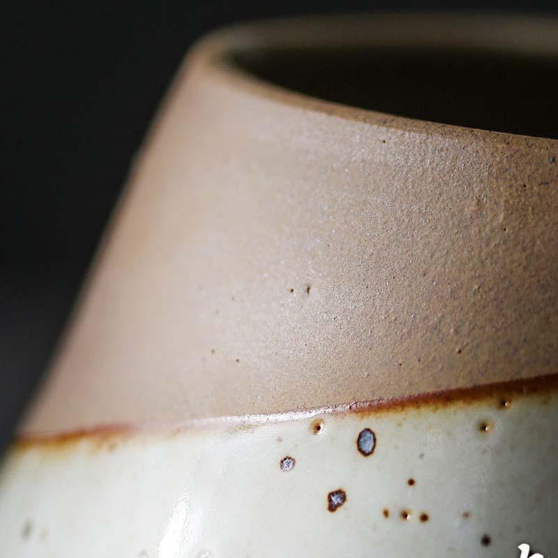 Dipped Clay Teardrop Pot with Saucer Stand