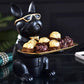 Cool French Bulldog Piggy Bank and Platter Statue